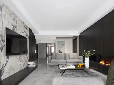 150㎡极简私宅，自在致简，墨居雅灰！