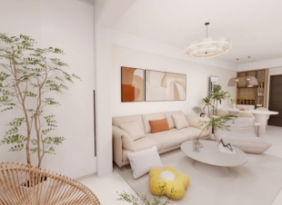 云生装饰案例 || 96㎡奶油风，简简单单的空间，温馨又舒适